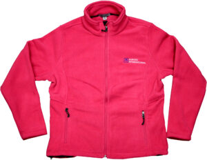 women's pink jacket front view