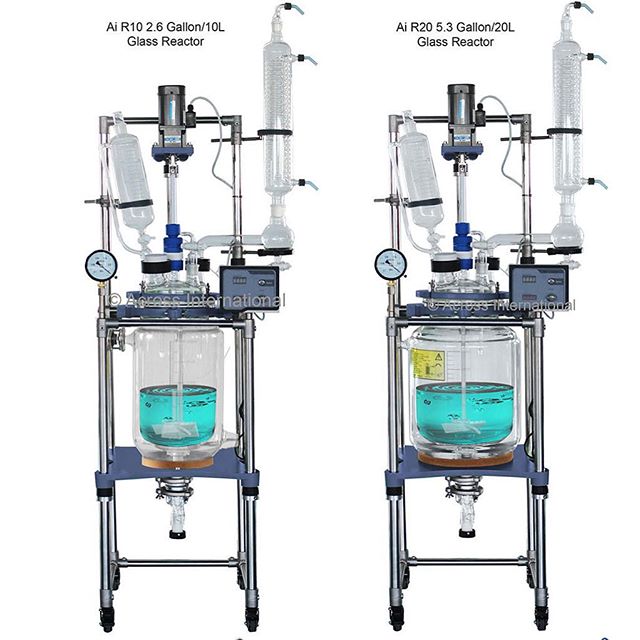 New Product: AI R Series -110F to 400F PTFE 10L-100L Jacketed Glass Reactors