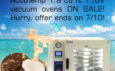 Summer SALE: AT 1.9 cu ft  Vacuum Ovens!