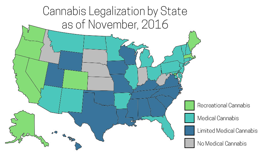 Cannabis on the Ballots, 2016 Presidential Election