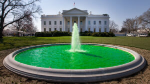 The White House on St. Patrick's Day